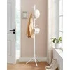„Valora“ grindų pastatoma paltų kabykla RCR04WT - balta, medinė, moderni pakaba