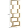 Valora LBC61B88 Artisan Oak melamino knygų lentyna su 6 lentynomis, 70x24x190 cm