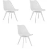 VALORA RIXK kėdė - ergonomiškas, baltas dizainas svetainei, 3 vnt.