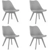 VALORA RIXK kėdė - ergonomiškos pilkos valgomojo kėdės x 4
