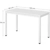 Valora ROVA stalas, 120x60 cm, baltas, minimalistinis, metalinės kojos, patvarus dizainas