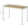 Leobert Rinkinys Stół TESSA 120cm x 60cm - dąb / balta nogi + 4 krzesła WAT pilka / nogi naturalne