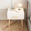 Rebiko Balta naktinė spintelė su stalčiumi Skandinaviško stiliaus glamour loft