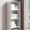 Rebiko Balta stovinti knygų spinta su aukštomis lentynomis, modernus loft stilius, 182 cm