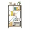 Rebiko Industrinė atvira stovinti knygų spinta 8 lentynos metalinis rėmas 132 cm