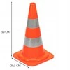 Rebiko Kelio kūgio atšvaitinis įspėjamasis stulpelis, minkštas, sunkus pvc, 50 cm