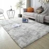 Rebiko Pliušinis Shaggy Rabbit kilimas, purus, pilkas, 160x220 cm, minkštas, XXL.