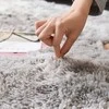 Rebiko Purus pliušinis kilimas šviesiai pilkas 100x150 cm pūkuotas minkštas kailinis