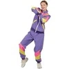 80-ųjų sportinis kostiumas violetinis L/XL