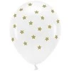 Balionai balti "Žvaigždutės" 33cm 6 vnt