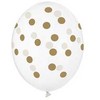 Party Deco Balionai gumos spalvos "Dots" 30cm 6 vnt