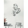 Balionai skaidrūs su juodu konfeti 3 vnt 30 cm