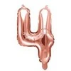 PartyDeco Folinis balionas "4" rožinio aukso, 35 cm