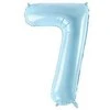 Party Deco Balionas folinis skaičius 7 melsvas 86cm