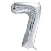 Balionas folinis skaičius 7 sidabrinis 72cm