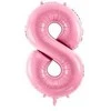 Party Deco Balionas folinis skaičius 8 rožinis 86cm