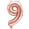 Balionas folinis skaičius 9 šviesiai rožinis 35cm