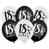 Party Deco Balionų rinkinys "18th birthday" 30cm 6 vnt