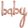 Party Deco Foliniai balionai "baby" rausvi 73*75cm