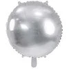 Party Deco Folinis balionas apvalus sidabrinis 45cm