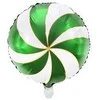 PartyDeco Folinis balionas "Saldainis Candy" balta žalia 35cm