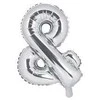 Party Deco Folinis balionas "&amp;" sidabrinis 35cm