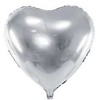 Party Deco Folinis balionas "Širdelė" 61cm sidabrinė