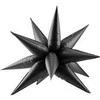 Party Deco Folinis balionas "Žvaigždė" 3D 70cm juoda