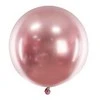 Party Deco Folinis blizgus balionas 60cm skersmens rausvas