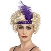 Galvos raištis su plunksna violetinis