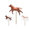 PartyDeco Gimtadienio žvakutės "Arkliukai" 3 vnt 5,8*4cm