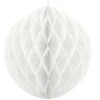 Party Deco Korėtas apvalus papuošimas 20cm 1 vnt baltas