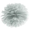 Party Deco Pomponas sidabrinis 35 cm