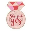 Popierinės lėkštutės "She said yes" 6vnt 18*25,5cm