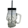 Stiklinė - kaukuolė su šiaudeliu 500 ml