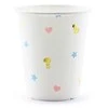 Vienkartiniai puodeliai balti "Boy or girl" 200ml 6 vnt