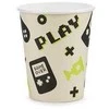Party Deco Vienkartiniai puodeliai "Game" 220ml 6 vnt