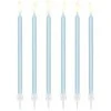 Party Deco Žvakutės gimtadienio 12 vnt 14cm melsvos
