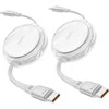 Kabelis iOttie 100W Retractable USB-C Cable 2 Pack, baltas