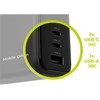 Įkroviklis Mobile Origin 140W GaN Ekranas Charger PW21 - 2x USB-C + USB-A