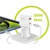 Įkroviklis Mobile Origin 35W Travel Adapteris, EU/US/UK/AU PW25, baltas