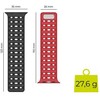 Mobile Origin magnetinis dirželis, juodas/raudonas - AW Ultra 2/1 (49 mm) 9/8/7 (45 mm)/6/SE/5/4 (44 mm)/3/2/1 (42 mm)