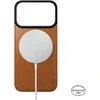 Dėklas Nomad magnetinė odinė nugarėlė, balno spalvos (Horween), MagSafe - iPhone 18 Pro/17 Pro