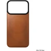 Dėklas Nomad magnetinė odinė nugarėlė, balno spalvos (Horween), MagSafe - iPhone 18 Pro/17 Pro
