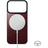 Dėklas Nomad Magnetinė odinė nugarėlė, bordo (Horween), Magsafe - iPhone 18 Pro/17 Pro