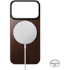 Dėklas Nomad Magnetinė odinė nugarėlė, sendinta ruda (Horween), su MagSafe - iPhone 18 Pro/17 Pro