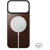 Dėklas Nomad Magnetinė odinė nugarėlė, sendintos rudos spalvos (Horween), MagSafe - iPhone 18 Pro Max/17 Pro Max