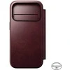 Dėklas Nomad Modern Leather Folio, burgundy (Horween) - iPhone 17 Pro