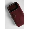 Dėklas Nomad Modern Leather Folio, burgundy (Horween) - iPhone 17 Pro