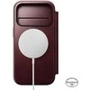Dėklas Nomad Modern Leather Folio, burgundy (Horween) - iPhone 17 Pro